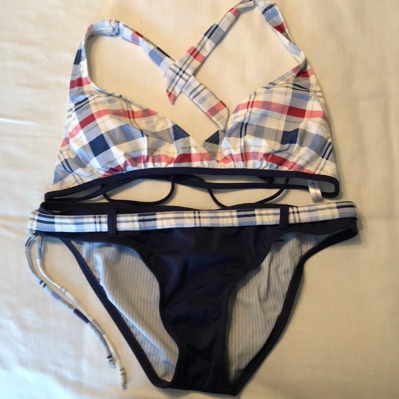 Tommy Hilfiger Other - Tommy Hilfiger Navy, Red and White Plaid Bikini